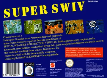 Super SWIV (Europe) box cover back